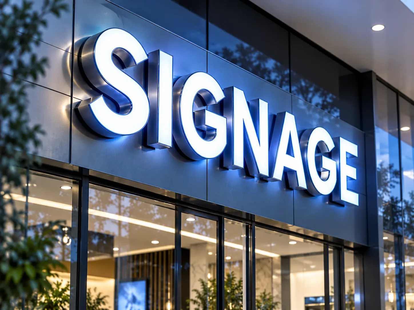 Illuminated hospitality signage